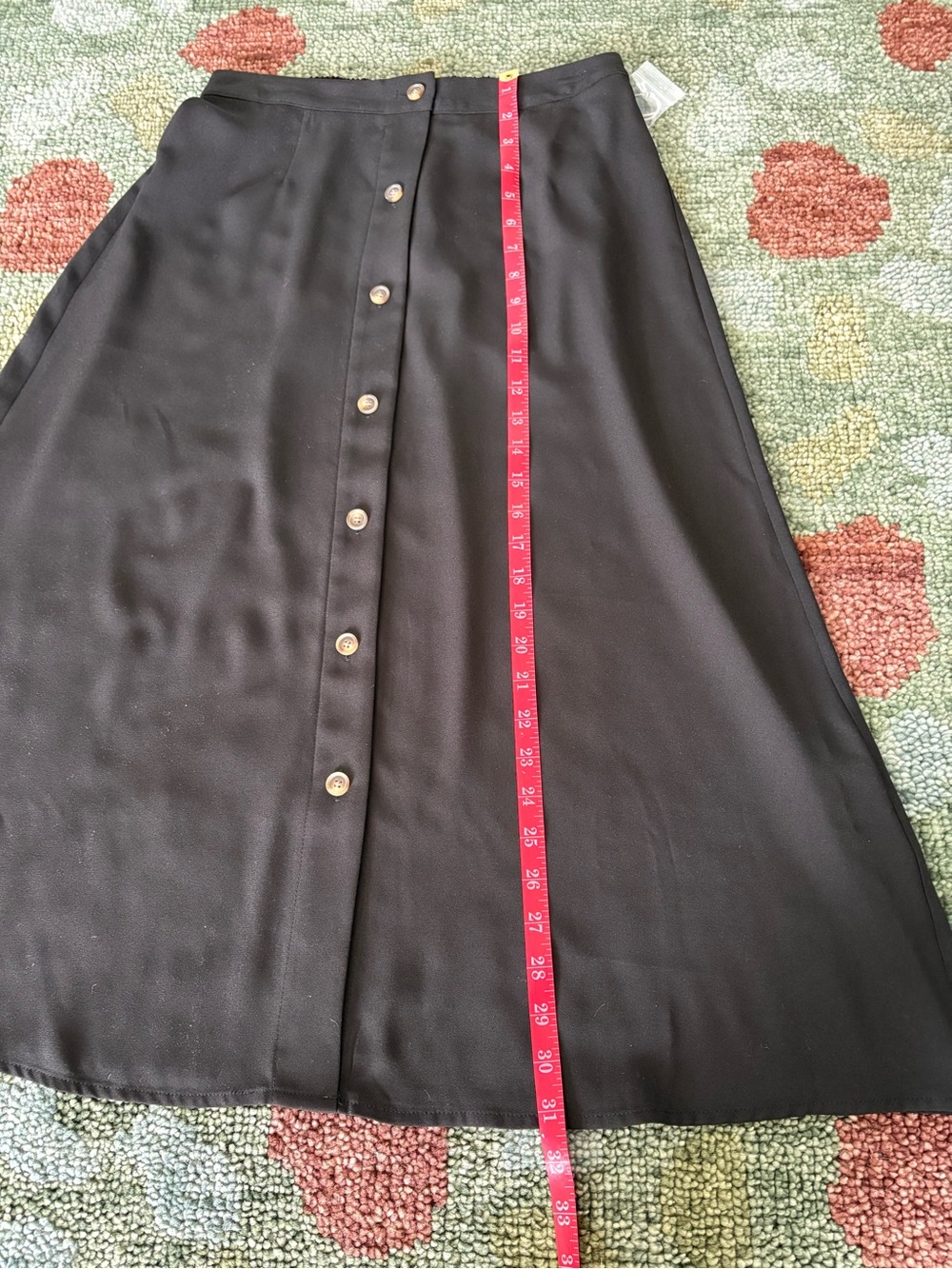 NWT LC LAUREN CONRAD LONG SKIRT BLACK, BUTTONS UP THE FRONT, SZ SMALL - Picture 4 of 9